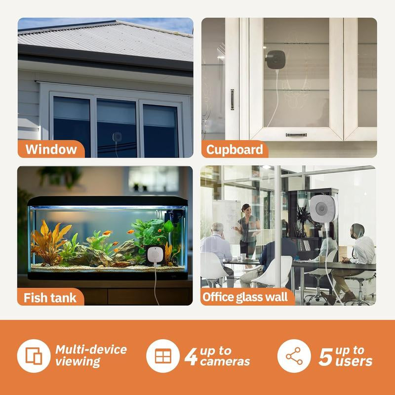 3MP 2K Window Camera,2.4Ghz & 5Ghz Wifi Indoor Cameras for Home Security with Chromamax Al Color Night Vision,Person & Motion Detection,24/7 Recording,Easy & Quick Install