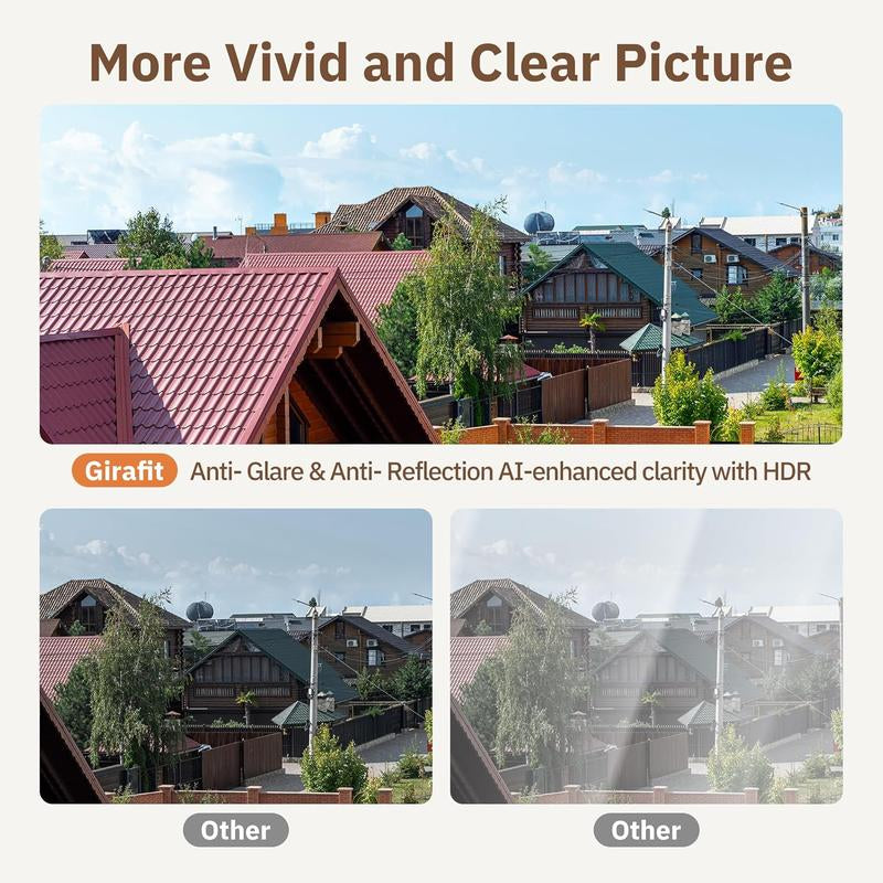3MP 2K Window Camera,2.4Ghz & 5Ghz Wifi Indoor Cameras for Home Security with Chromamax Al Color Night Vision,Person & Motion Detection,24/7 Recording,Easy & Quick Install