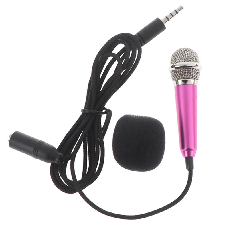 Universal 3.5Mm Portable Stereo Studio Mic KTV Karaoke Mini Microphone for Smart Phone Laptops PC Desktop Handheld Audio Mikrof