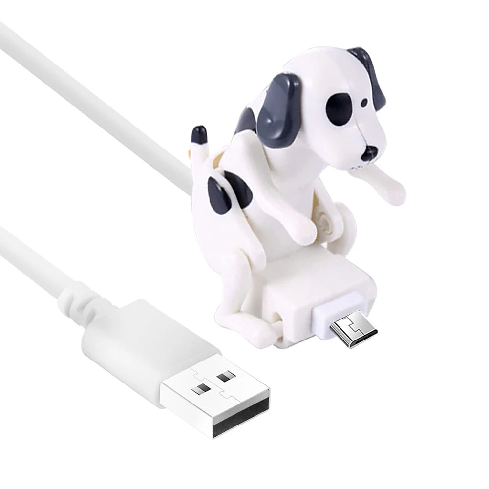 Funny Humping Dog Fast Charger Charging Data Cable for Apple Android Phone Portable Smartphone Charger Line Decompression Toys