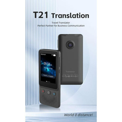 AI Language Translator Device | 138 Languages, Real-Time Voice & Photo Translation, Offline Mode, Touchscreen | Audio HD Touch Professional Scan.