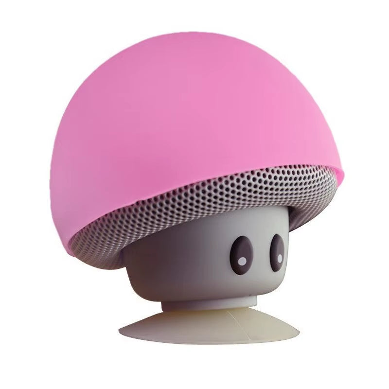 Mini Mushroom Bluetooth Speaker - Creative Mini Suction Cup Portable Smart Speaker for Phones - Cross-Border Cartoon Gift