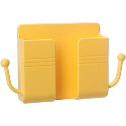 2 Pcs Remote Control Holder Wall Mount Multifunctional Phone Holder Phone Plug Bedside Holder Punch Free with Data Cable Receiving Position Random Color