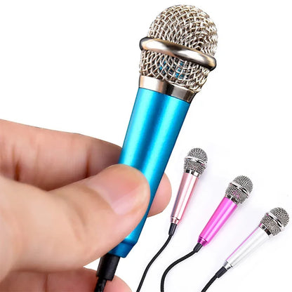 Universal 3.5Mm Portable Stereo Studio Mic KTV Karaoke Mini Microphone for Smart Phone Laptops PC Desktop Handheld Audio Mikrof