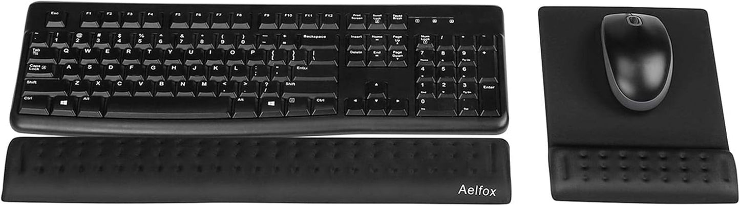 Memory Foam Keyboard Wrist Rest&Gaming Mouse Pad with Wrist Support, Ergonomic Wrist Pad for Office, Home Office, Laptop, Desktop Computer, Gaming Keyboard