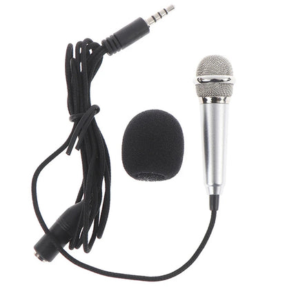 Universal 3.5Mm Portable Stereo Studio Mic KTV Karaoke Mini Microphone for Smart Phone Laptops PC Desktop Handheld Audio Mikrof