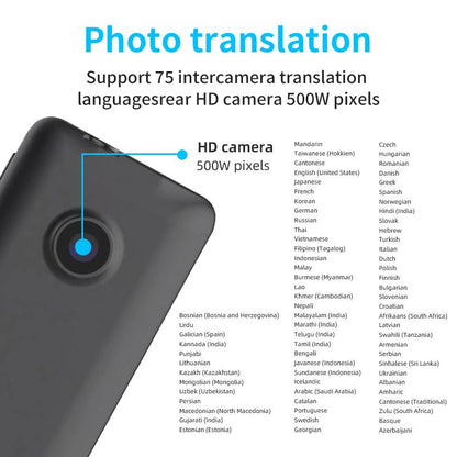 AI Language Translator Device | 138 Languages, Real-Time Voice & Photo Translation, Offline Mode, Touchscreen | Audio HD Touch Professional Scan.
